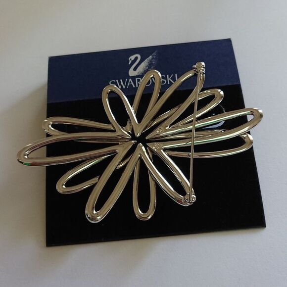 Silver tone Exquisite Swarovski BROOCH - Picture 5 of 7